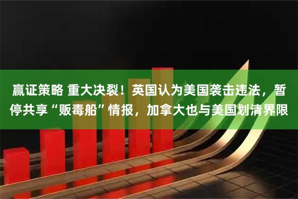 赢证策略 重大决裂！英国认为美国袭击违法，暂停共享“贩毒船”情报，加拿大也与美国划清界限